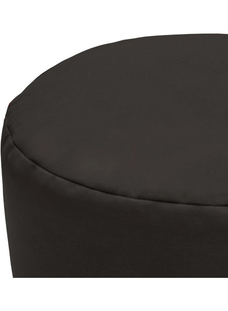 Fatboy Point Soft Canvas Indoor Pouf (Small) | Made from 100% recycled polyester | Lightweight and easy to move | Multifunctional use as a seat, footrest, or side table | 50 × 35 cm - Black Licorice - Image 4